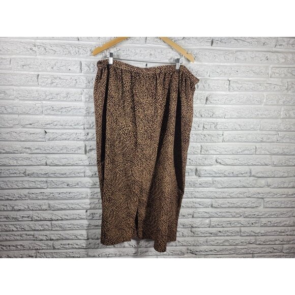 Norton McNaughton Womens Skirt 3X Midi Full Polyester Brown Floral FLO74E - Picture 5 of 7